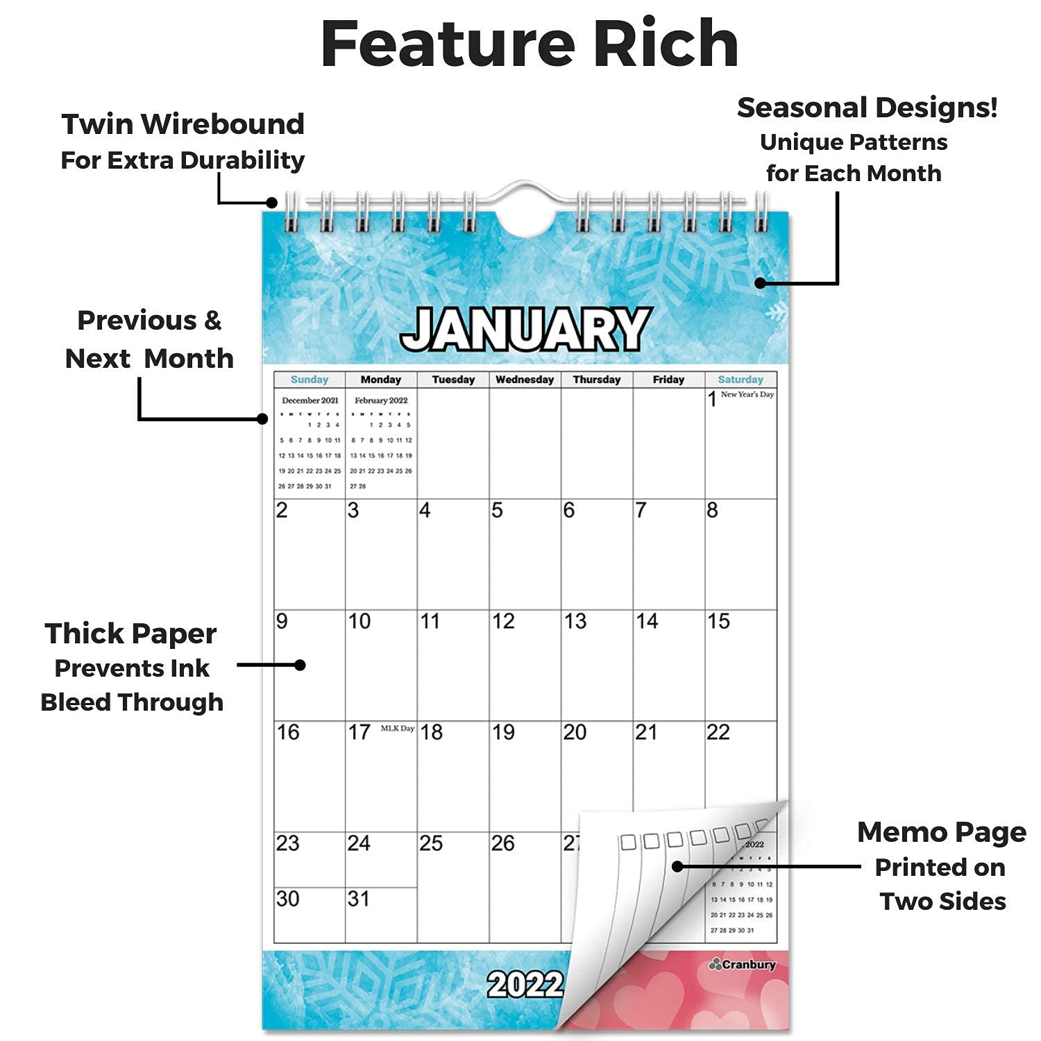 Buy CRANBURY Mini Wall Calendar 2022 2023 - (Seasons), Use to June 2023 ...