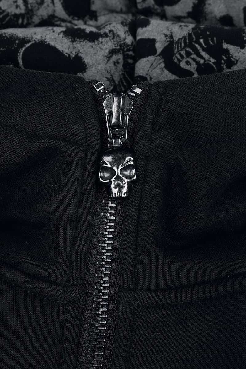 Rock Rebel by EMP Damen Kapuzenjacke Skulls & Details schwarz