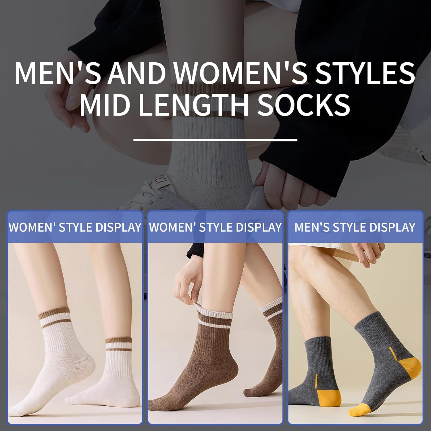 200 Pairs Quarter Socks Various Sample Value Socks Bulk Pack for Men Women Unisex Homeless Donation - Image 2