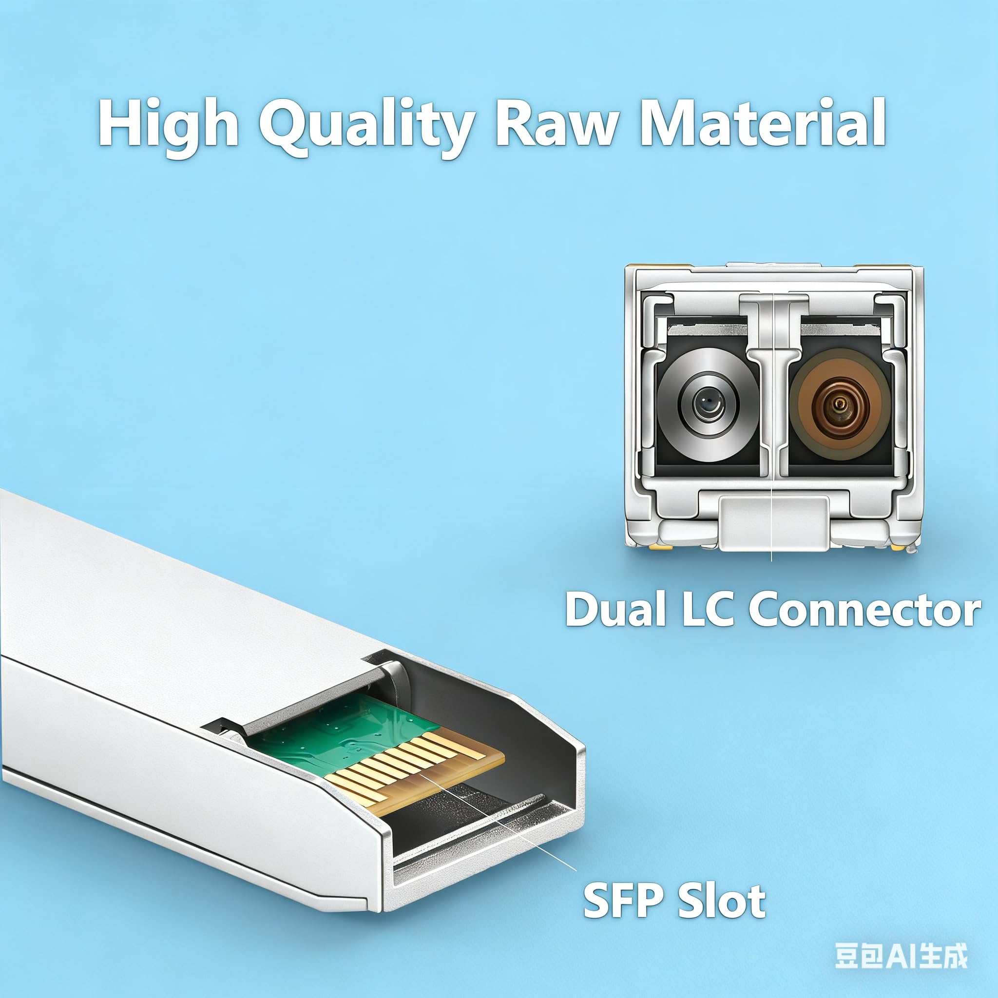 Transceptor 10GBase-SR SFP+,módulo LC SFP+ multimodo 10G,MMF de 850 NM,hasta 300 m,Compatible con Cisco SFP-10G-SR,Ubiquiti UF-MM-10G,Fortinet,Mikrotik,Netgear,Supermicro (Paquete de 4)