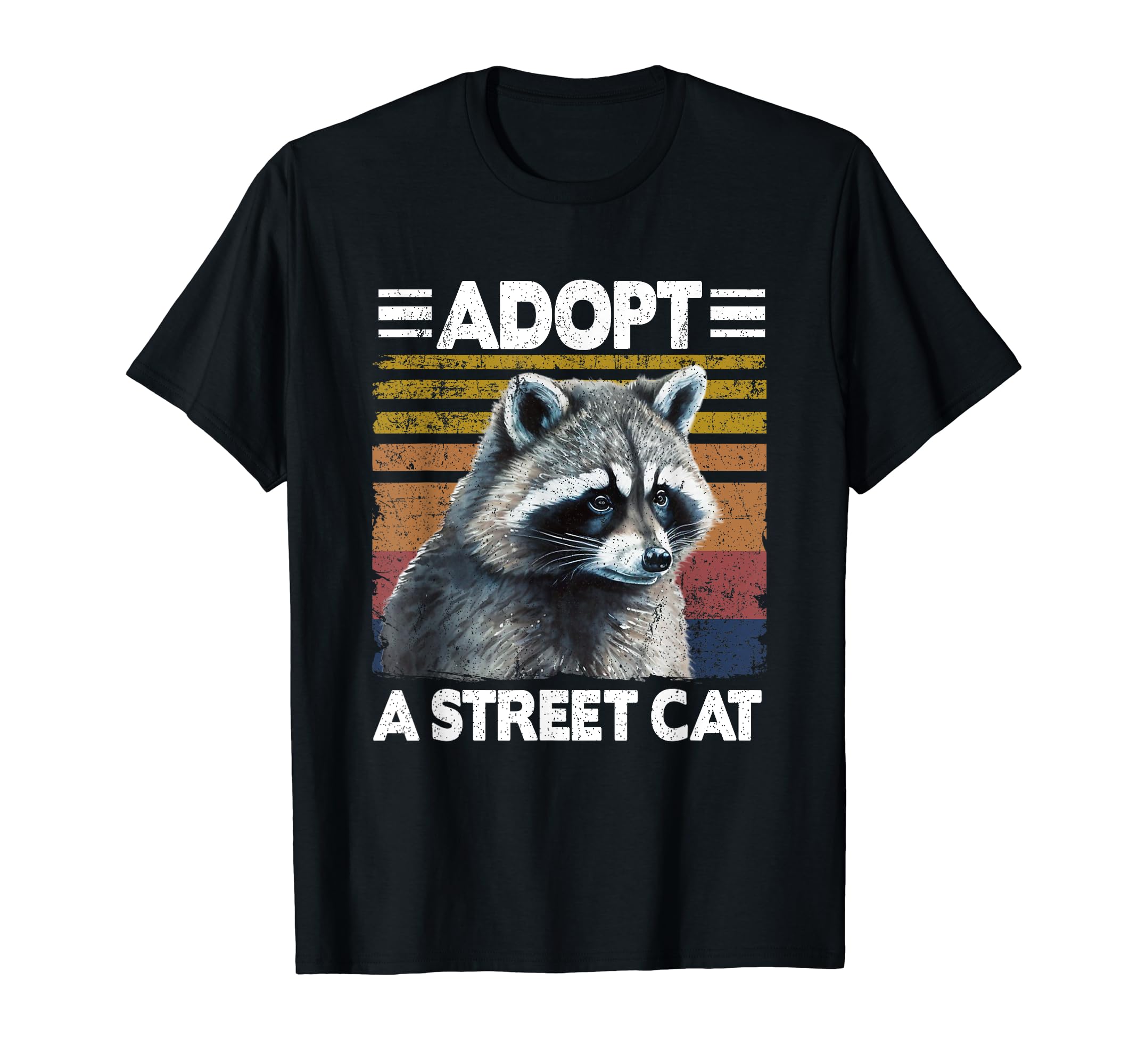 Team Trash Racoon & Raccoon Gifts Men Women KidsAdopt A Street Cat Watercolor Raccoon T-ShirtOEKO-TEX STANDARD 100