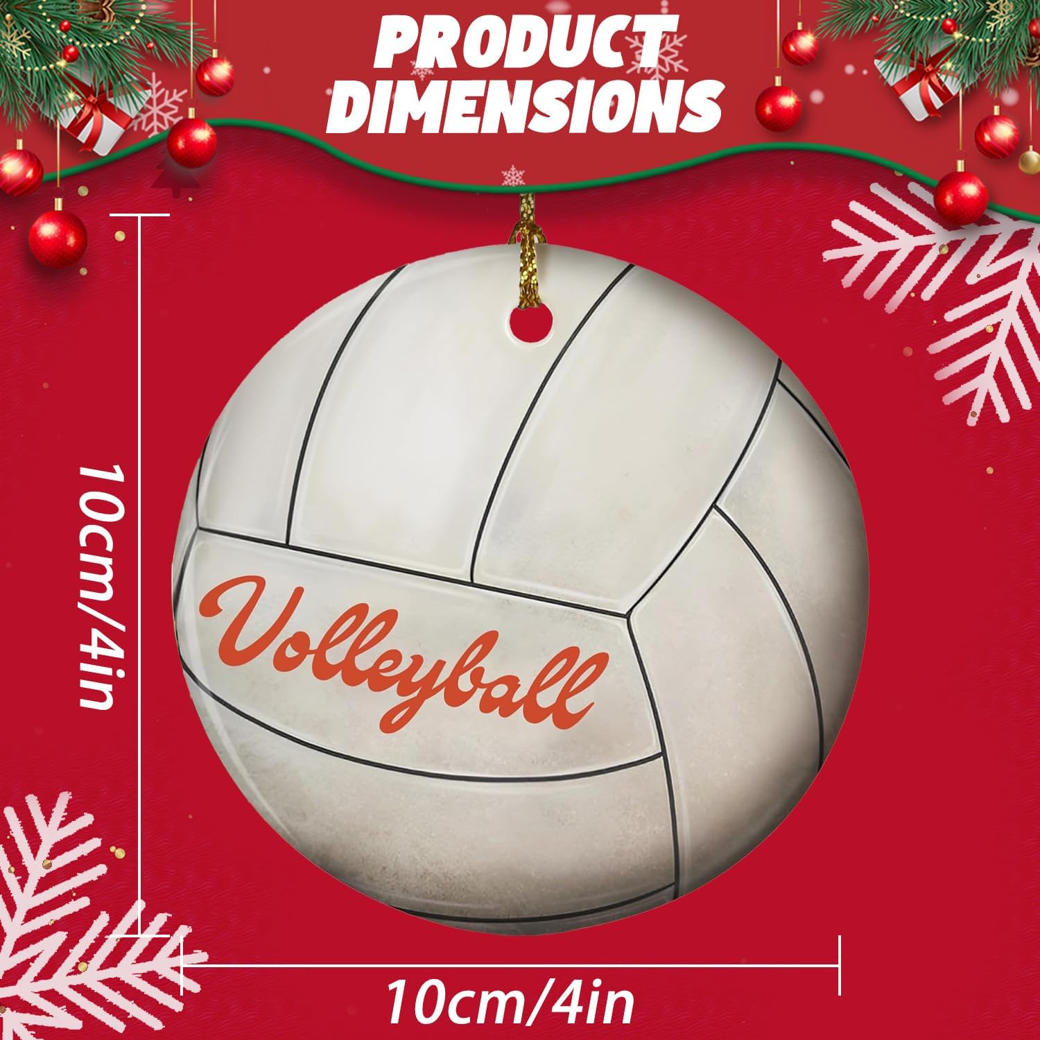 Volleyball Christmas Ornament 2025, Ornaments for Christmas Tree, Funny Acrylic Sports Ornaments, Sports Lovers Gifts for Women, Men, Lovers, Players, Commemorative Hanging Decor - Image 2