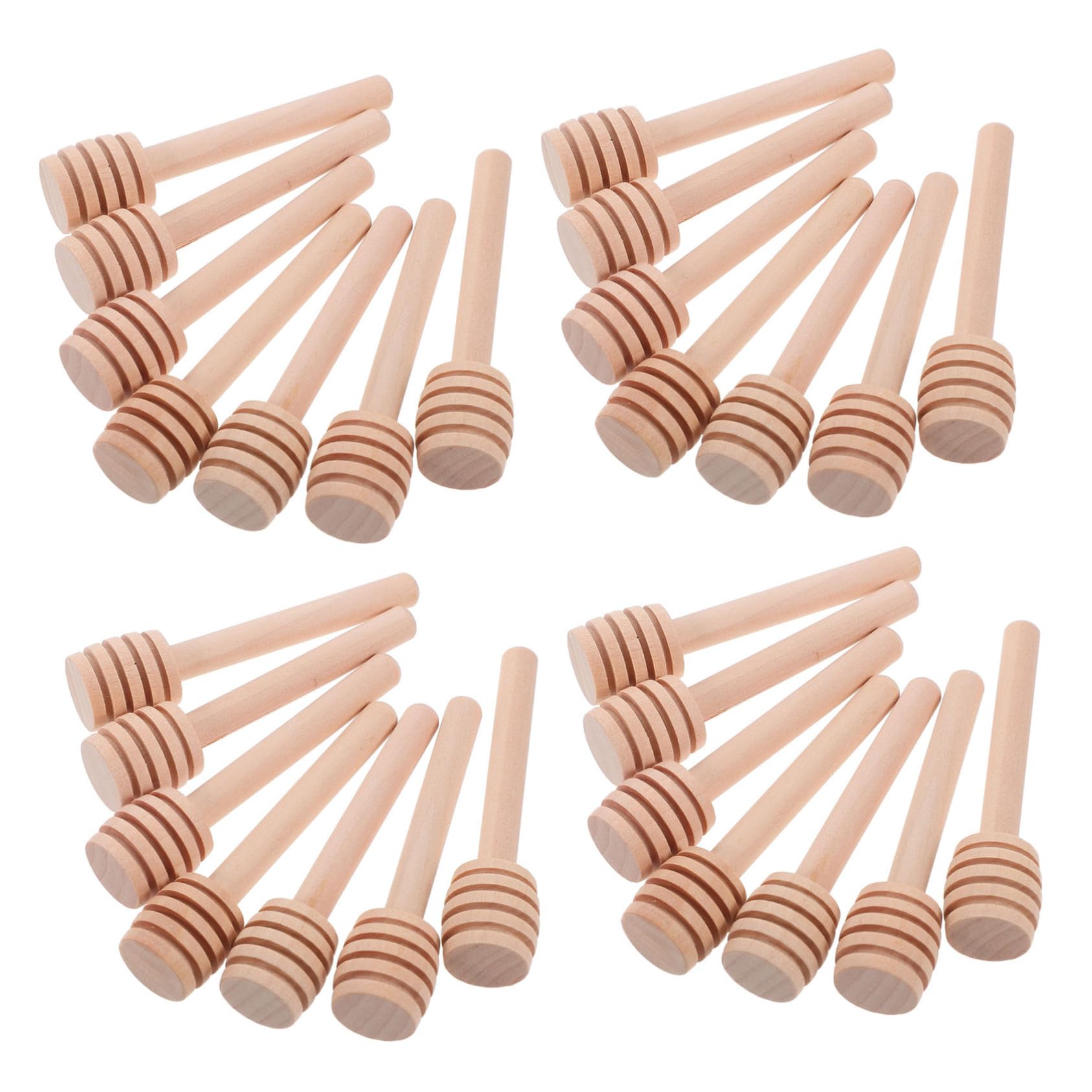 Varillas para mezclar miel de madera reutilizables VALICLUD cucharas para mermelada pack de 48 1