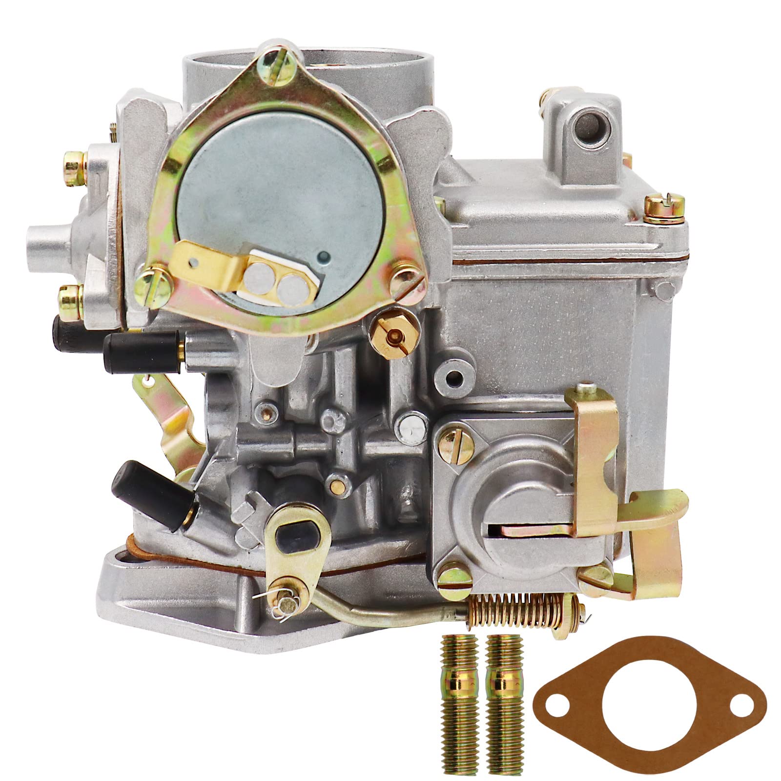 34 PICT-3 Carburetor for VW Beetle Super Beetle 1971-1979 Dual Port 1600cc Air Cooled 12V Type 1 Engine Electric Choke Bug Thing Karmann Ghia Transporte Squareback OE#113129031K,98-1289-B