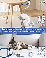 Vista 15 de Cat Toy Interactive for Indoor Cats, Smart USB Rechargeable Door Hanging Automatic Retractable Kitten Toys, Teaser Electronic Self Play Feather Cat