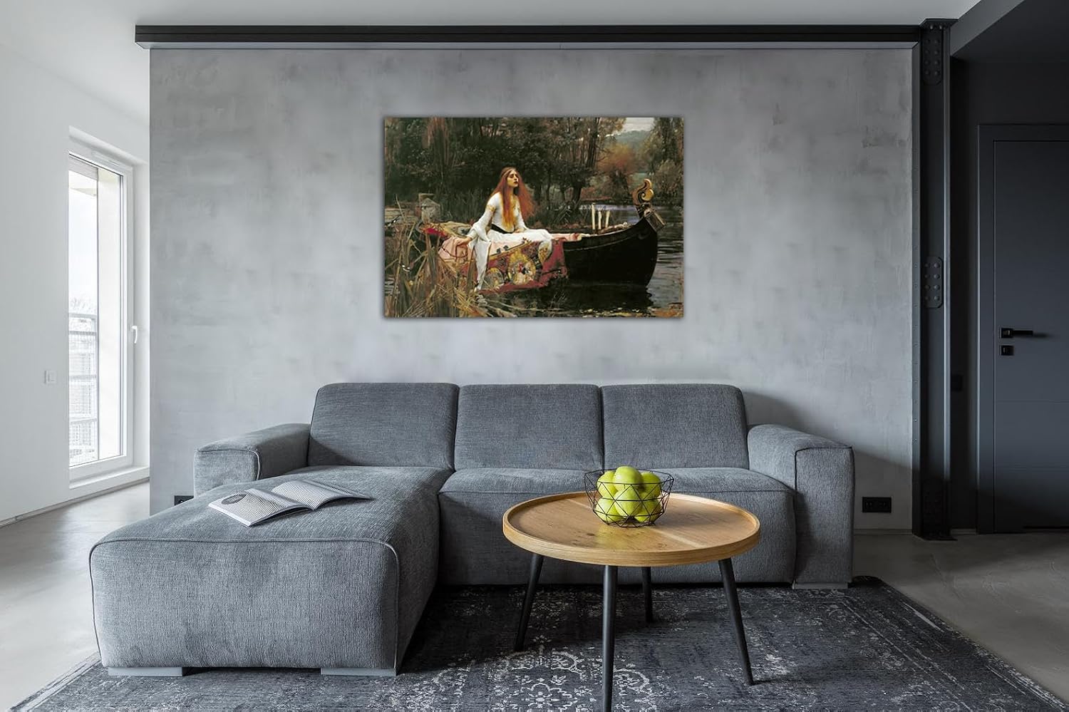 John William Waterhouse Poster The Lady of Shalott Art Painting Girl in a Boat Wall Art Picture Print Canvas Poster Modern Home Living Room Decor (16x24inch(40x60cm),No Framed)