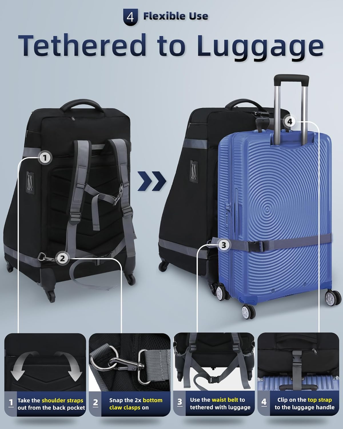 Car Seat Bag Backpack with Wheels for Air Travel Extra Large Padded Carseat Cover Carrier for Airplane Gate Check Bag