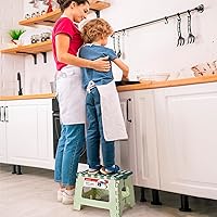 Vista 8 de ACSTEP Taburete plegable de 9 pulgadas, capacidad de 300 libras, taburetes plegables de plástico para niños y adultos, taburete plegable adecuado