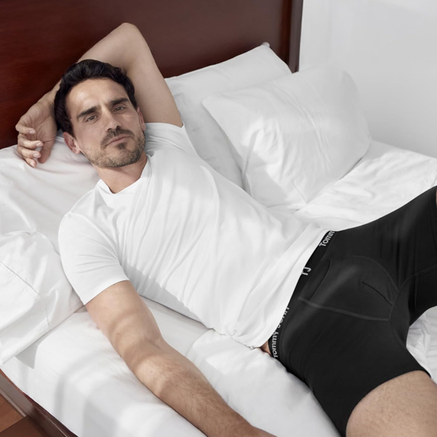 Tommy John Men's Essential Cool Cotton Stretch Boxer Brief Underwear - 6" 3-Pack, Breathable, Moisture-Wicking, Support Pouch - Image 2