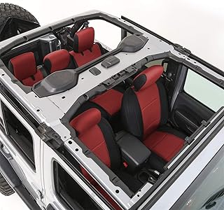 Smittybilt 472130 Red/Black Neoprene Seat Covers for 2018+ Jeep Wrangler JL 4-Door