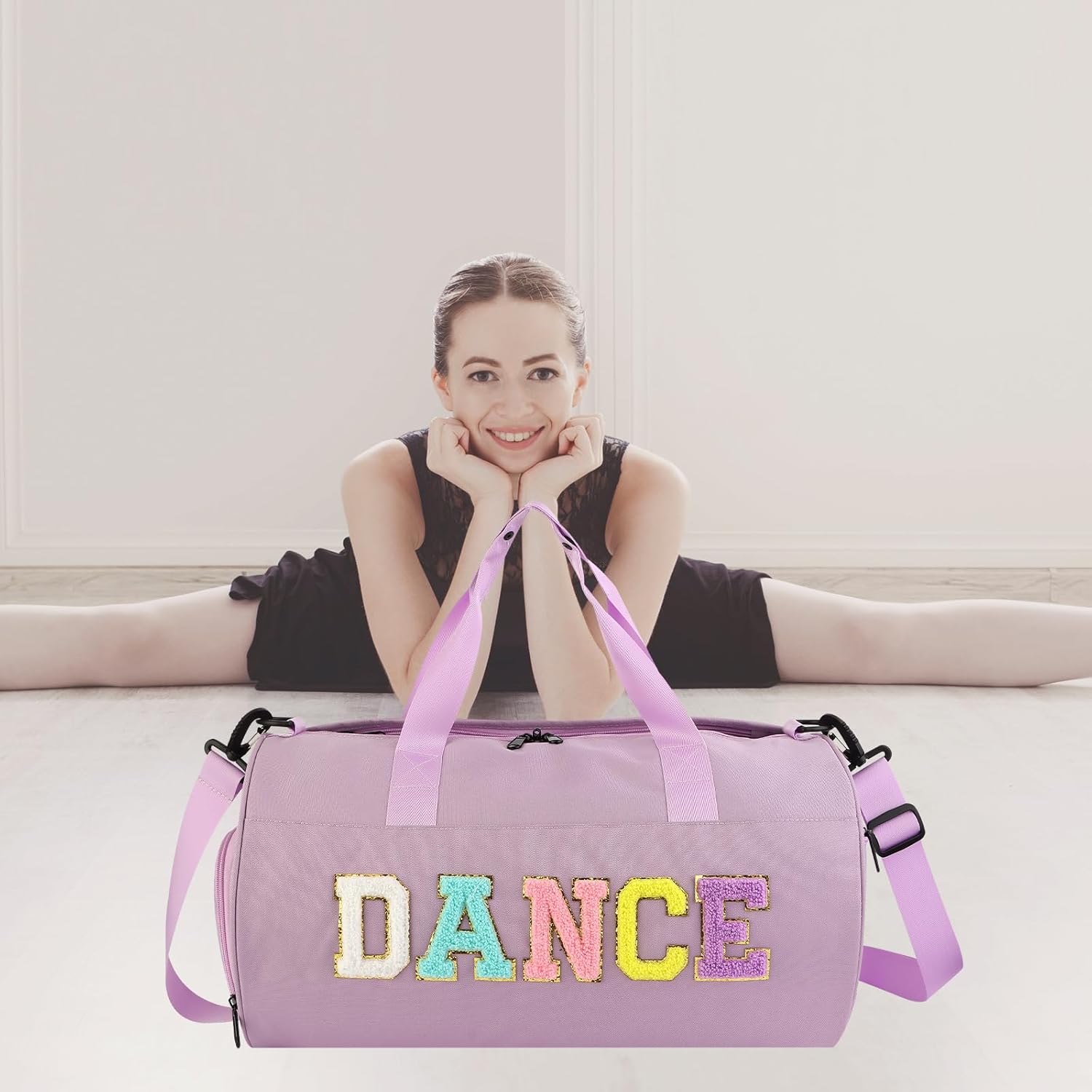 Dance Ballet Bag for Women Big Size Sport Gym Duffle Bags for Dancers,Teens,Student Athletes (Purple) - Image 7