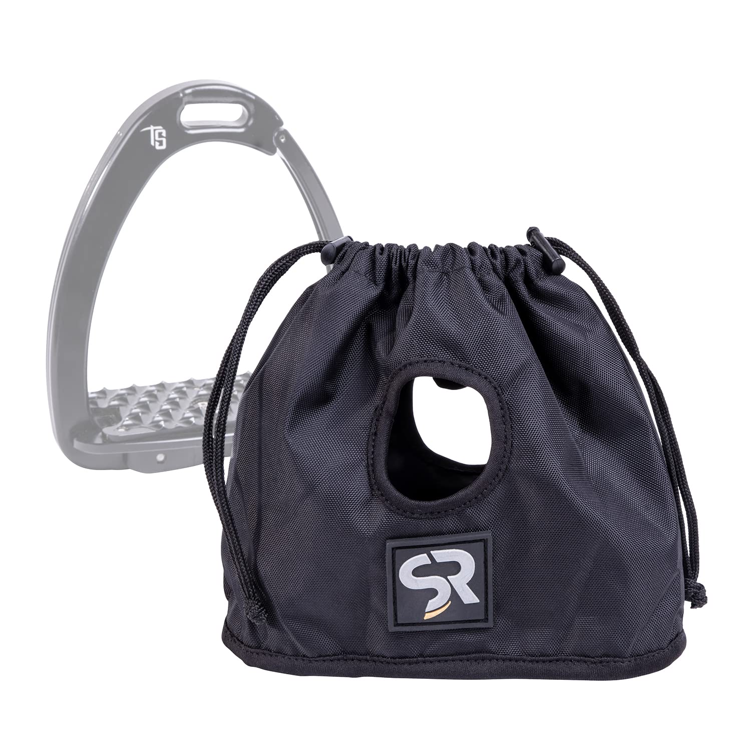 SUNRIDE Protectores de estribos de poliéster - fáciles de Limpiar - como protección para la Silla y los estribos (Negro)