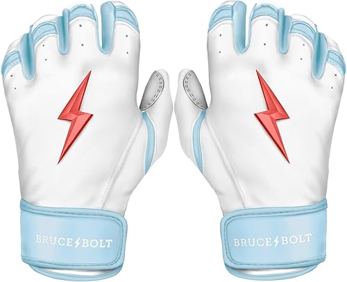 BRUCE BOLT Signature Series - Guantes de bateo de puño corto, varios colores, tallas para adultos y jóvenes