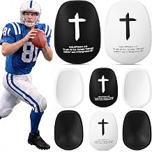 Thenshop 8 Pcs Cross Faith Football Knee Pads, Skill Positions Sports Ultra Light Knee Sleeve for School Team Varsity Anti Collision Basketball Volleyball Soccer Cycling Wrestling Protector