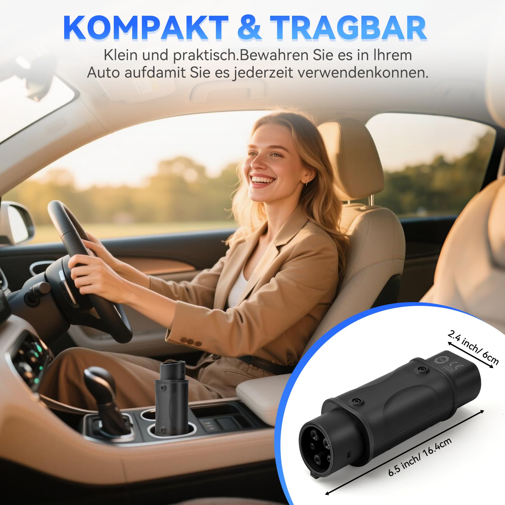 JULIK adapter do ładowania samochodowego, konwerter IEC62196 na SAE J1772