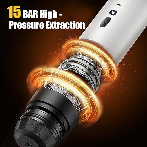 Miniatura 8 de Cafetera portátil para viajes, camping, cafetera de café expreso autocalentable con USB-C, compatible con café molido y cápsulas NS, máquina de café