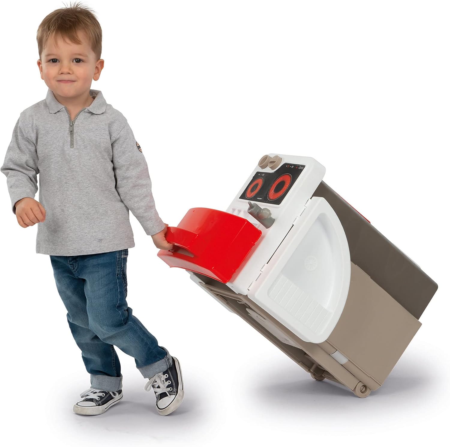 Smoby Toy Kitchen folded for storage