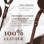 Leather Camera Strap for One Camera - Professional Single Leather Camera Harness for Photographers Quick Release Gear DSLR