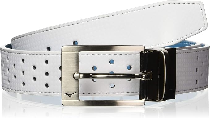 Amazon ミズノ ゴルフウェア ベルト リバーシブルタイプ 幅3 4cm 52my0001 メンズ ホワイト ミント メンズフリー Free サイズ ベルト 通販