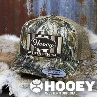 HOOEY Sudan Western Original Patch Trucker Hat Adjustable Snapback Mesh Baseball Cap - Trucker Hat for Work & Casual Wear