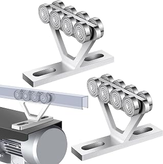 2 Pcs Electric Hoist Installation Roller Trolley for 1-5/8" Wide and All 1-5/8", Trolley Assembly Silent Electric Hoist Trolley for Taller Strut Channel (8 Wheel)
