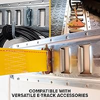 Vista 4 de US Cargo Control E Track, Hecho en EE. UU., Riel de pista E de acero calibre 12 de 8 pies galvanizado, Rieles ETrack horizontales para remolques