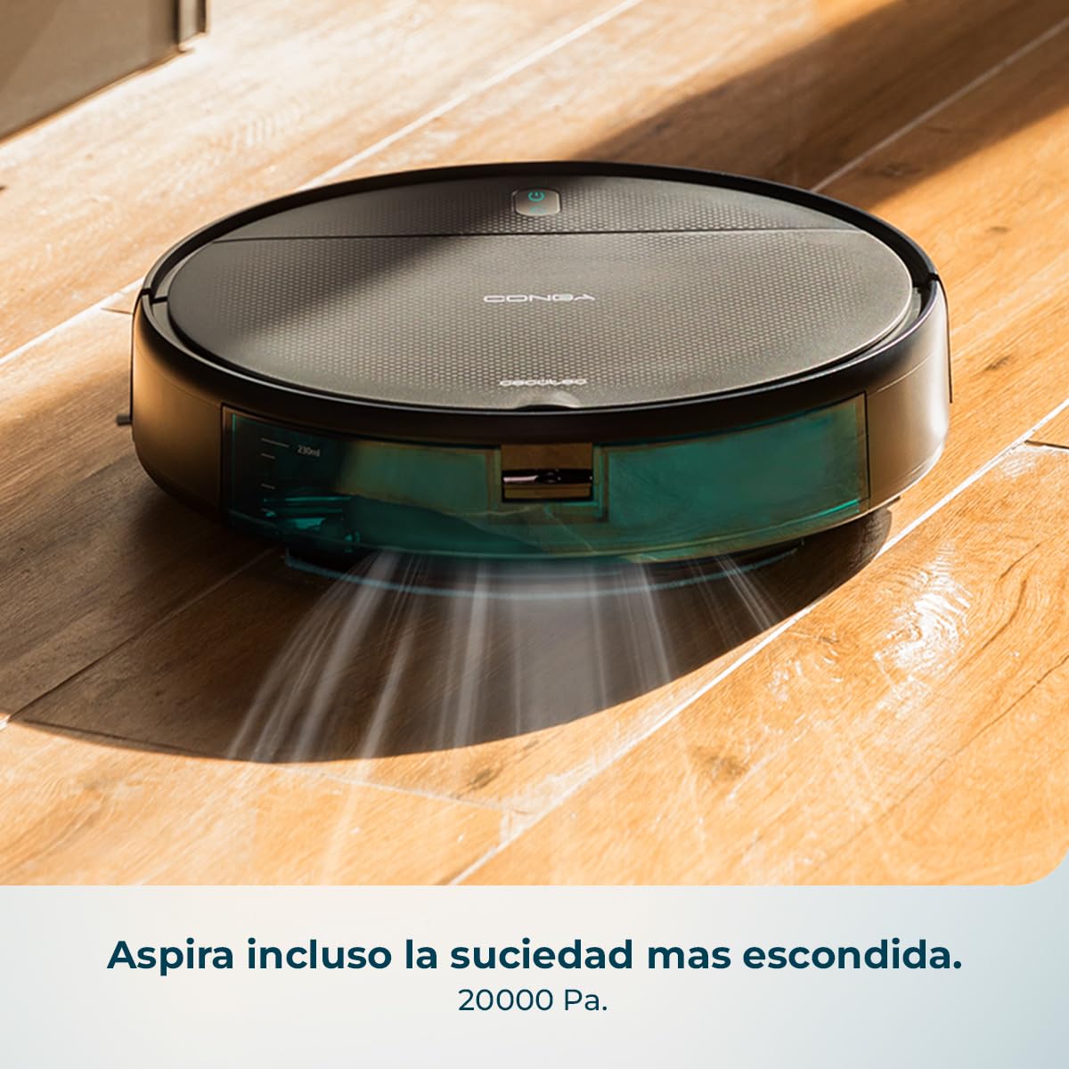 Cecotec Robot Aspirador con Navegación Giroscópica y App Conga M10 X-Treme. 2000Pa, Barre, Aspira, Friega y Pasa la Mopa, Autonomía 120mins, Sensores Anticaídas y 2 Cepillos Laterales — view 4