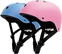 OMXDG Kids Bike Helmet 2 Pack - Adjustable Toddler Helmets Ages 3-14 Boys Girls, Multi-Sport for Bike Skateboard Scooter Roller Skating