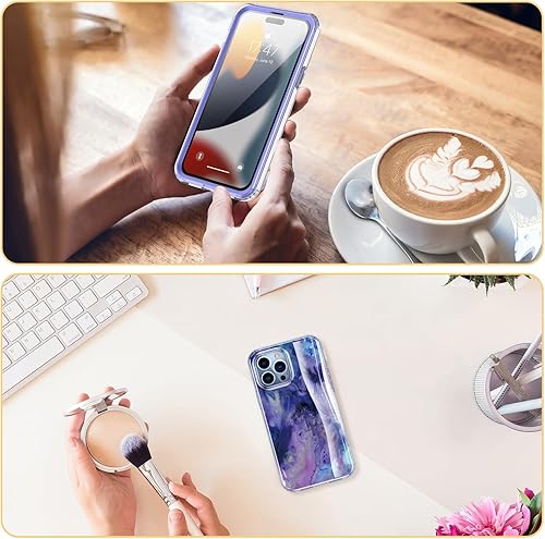 Miniatura 6 de Esdot Funda protectora para iPhone 15 Pro Max con protector de pantalla integrado, funda duradera con diseños de moda para mujeres y niñas, funda