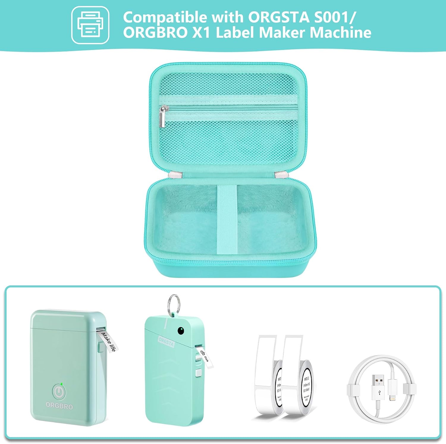 Carrying Case for ORGSTA S001, for ORGBRO X1 Label Maker Machine image 2