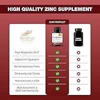 Vista 9 de Sandhu's Zinc Quercetin 60 cápsulas vegetarianas (paquete de 1) Suplementos de zinc de alta absorción para inmunidad y alergia estacional Apoyo