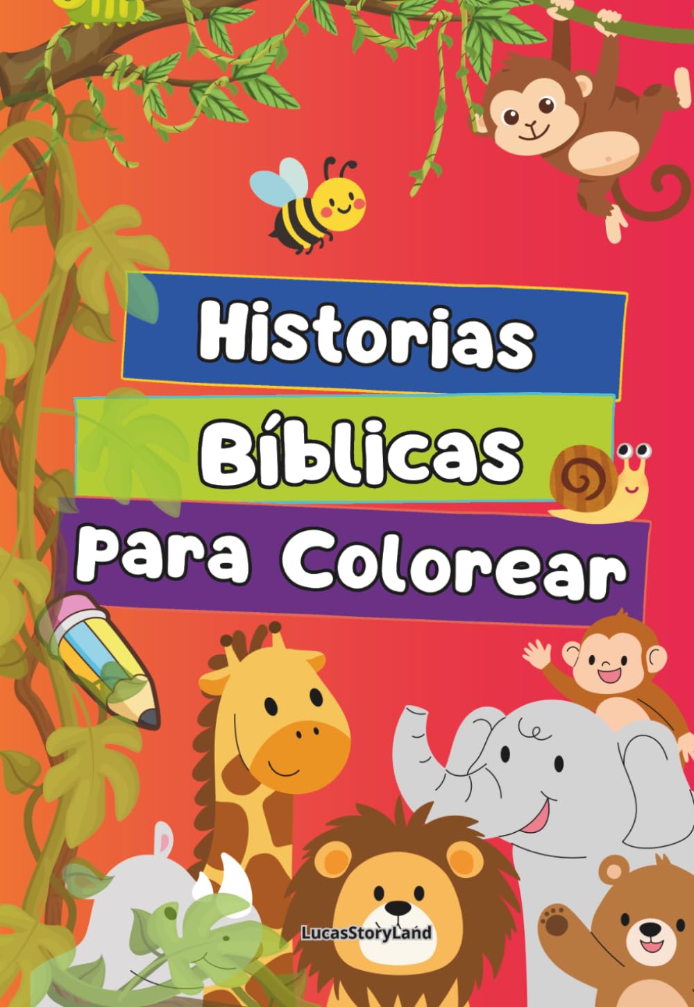 Historias bíblicas para colorear: Libro cristiano para niños