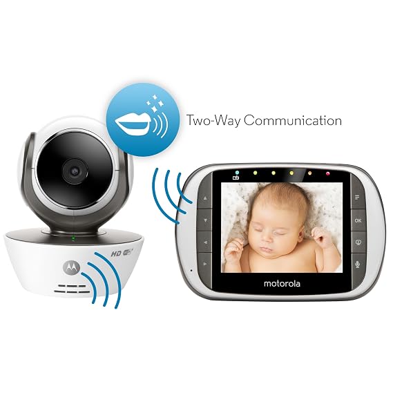 Motorola MBP853CONNECT Dual Mode Baby Monitor with 3.5-Inch LCD Parent Monitor and Wi-Fi Internet Viewing