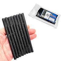 Vista 12 de 12 piezas de varilla totalmente roscada de zinc plateado en carbono de acero, rosca larga de 1/4x2 para muebles, barandillas de jardín, montaje