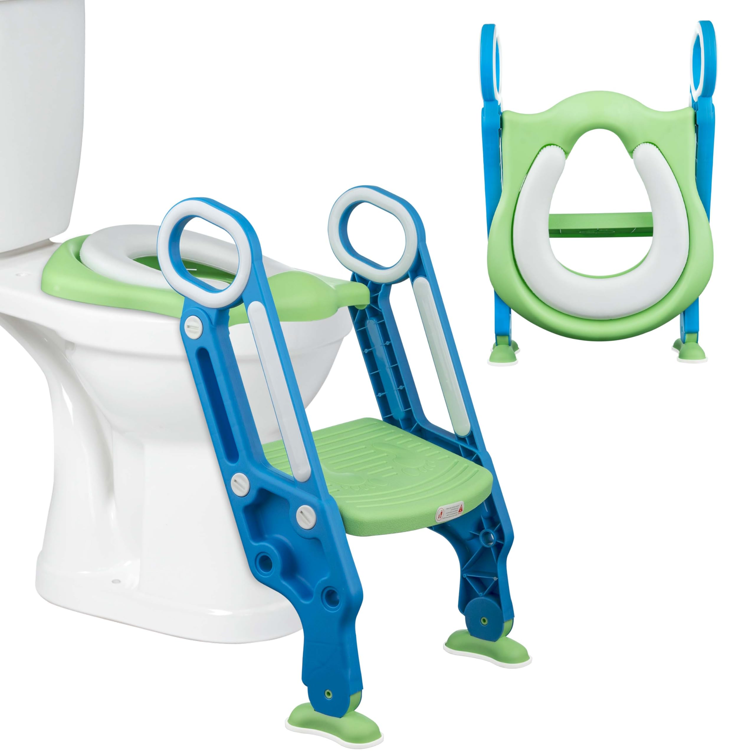 Crystals Foldable Potty Training Seat with Step | Toddler Toilet Seat for Boys & Girls | Comfortable Child Potty Training | Baby Potty with Step for Easy Use (Design 3)
