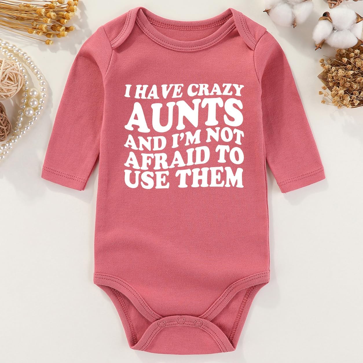 I Have Crazy Aunts Best Auntie funny infant outfits boy girl Aunties Bestie Baby Clothes Girl newborn Bodysuits - Image 2