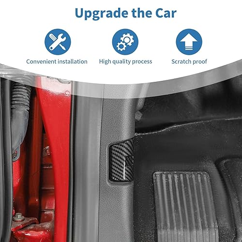 Miniatura 11 de Para F150 Silver Hood Release Switch Cover Trim para Ford F150 2009 up Plata Interior Accesorios plateado