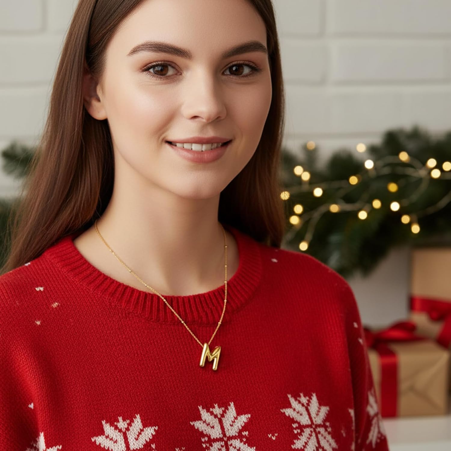 Initial Necklace for Women 18K Gold Plated Letter Necklace Jewelry Gift with Initials - Image 4