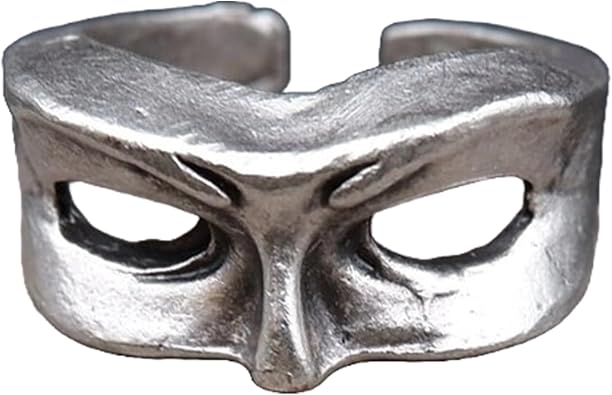 V FOR VENDETTA MASK Ring - Eye Band Mask Ring Unique Statement Ring Chunky Ring Guy Fawkes Ring Anonymous Ring Adjustable QD401