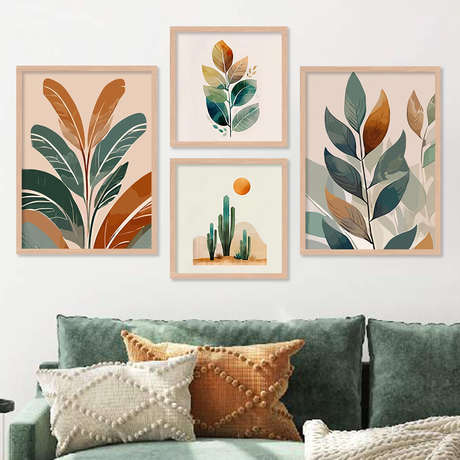 kotart Wood Premium Digital Paintings With Frame For Home Decoration - Nature Inspired Leaf Painting For Living Room Bedroom Office Room Decor - Pack Of 4 (Minimalist,Design 17) (B0CKJ456D1) Amazon Price History, Amazon Price Tracker