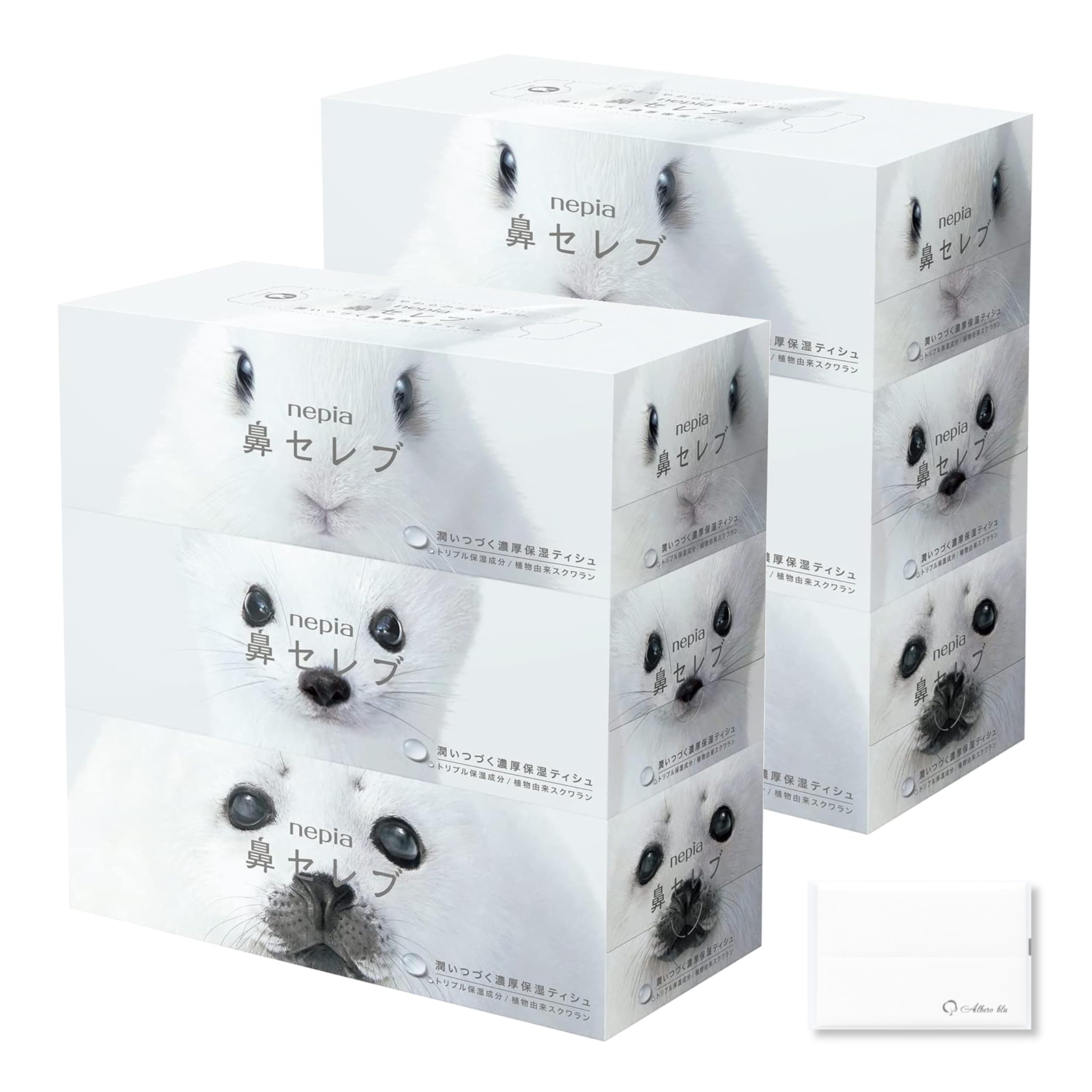 鼻セレブ ティシュ (400枚(200組)*3個入*2セット) ボックス ティッシュ オリジナルティッシュ付