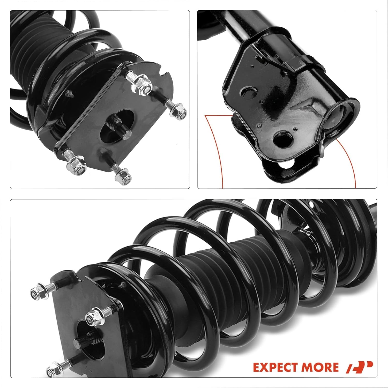 A-Premium Front Complete Struts Compatible with Ford Edge 2011-2014 & Lincoln MKX 2011-2015 - 2x Replacement Suspension Shock Absorber with Coil Spring Assembly