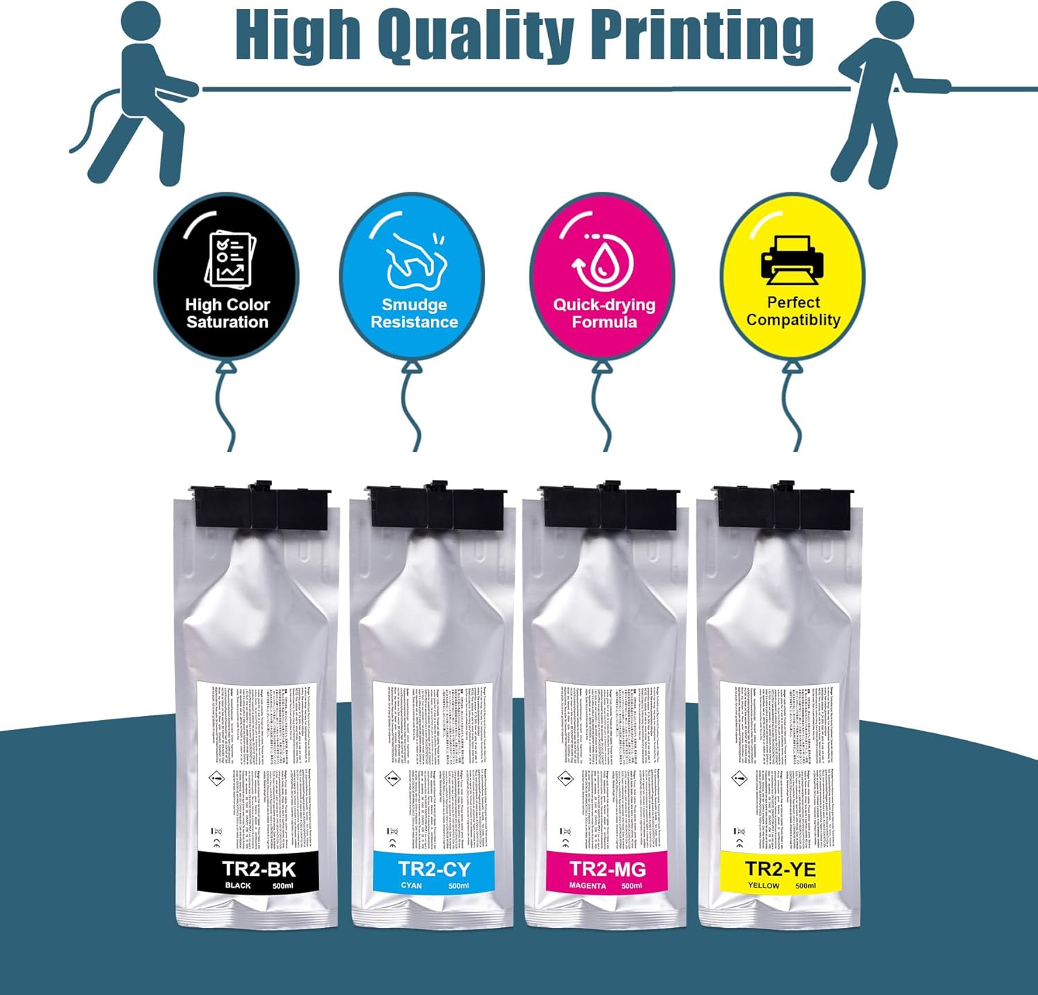 TR2 Ink Compatible Replacements for Roland TrueVIS TR2 Ink for Roland TrueVIS SG-300 SG-540 SG2-300 SG2-540 SG2-640 SG3-300 SG3-540 VG-540 VG-640 VG2-540 VG2-640 VG3-540 VG3-640, TR2 BK/C/M/Y