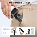 MERTTURM Portable Handheld Fan Rechargeable, 3000mAh USB Mini Pocket Hand Fan with LED Display, 5 Speeds Powerful Cooling, Electric Small Personal Desk Turbo Fan for Summer/Outdoor/Travel/Home/Office gallery image