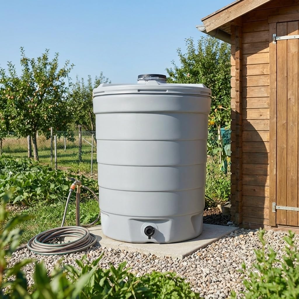 Deposito de Agua Polietileno 1000 Litros - Tanque de Agua Alimentario para Agua Potable 109x140 cm