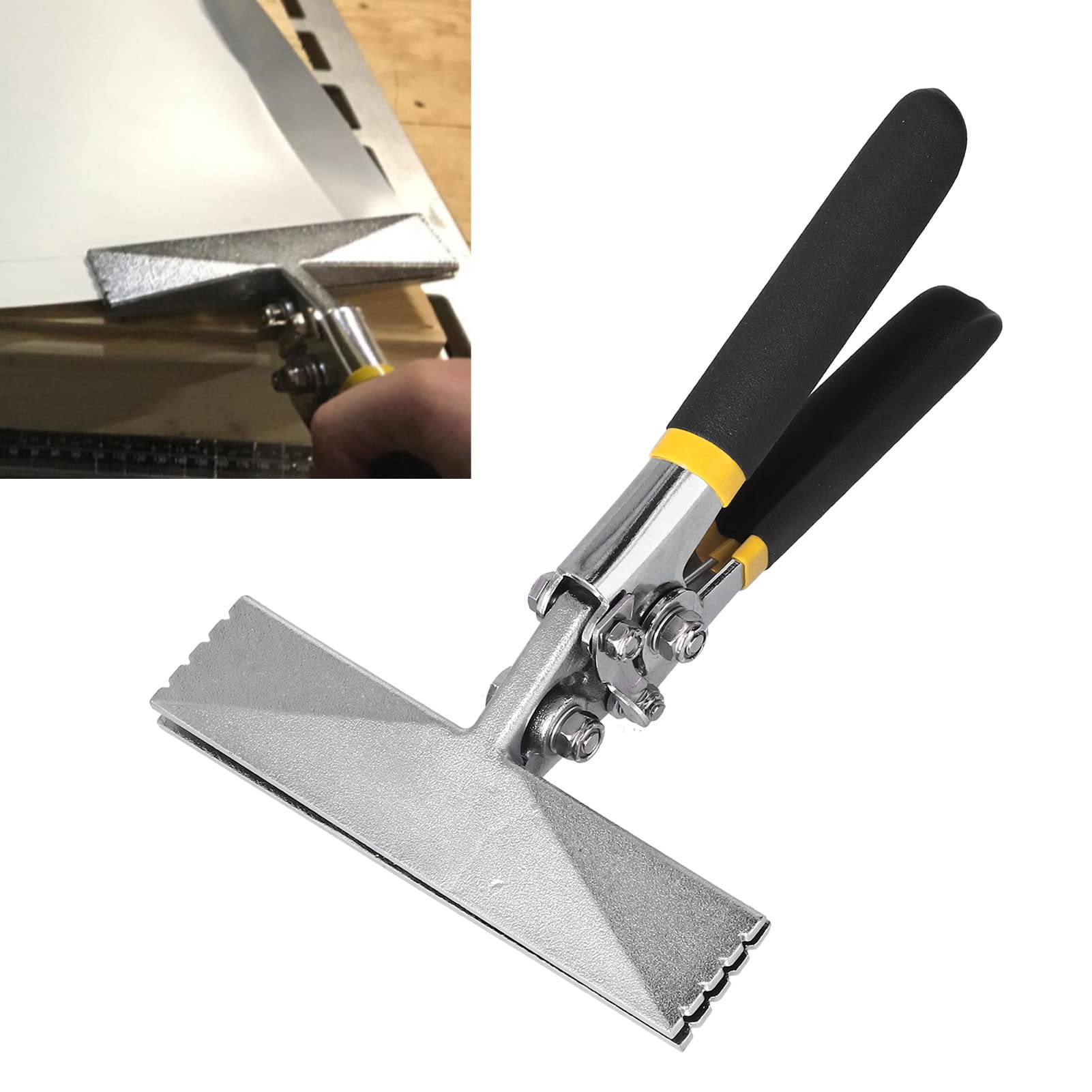 Mandíbula de mano de chapa, pinza plegable multifuncional, pinza para prensar y aplanar herramienta manual para hoja, 150 mm