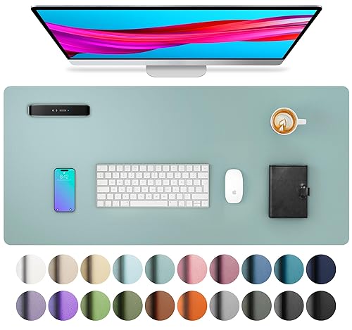 Aothia Leather Desk Pad Protector, Mouse Pad, Office Desk Mat,