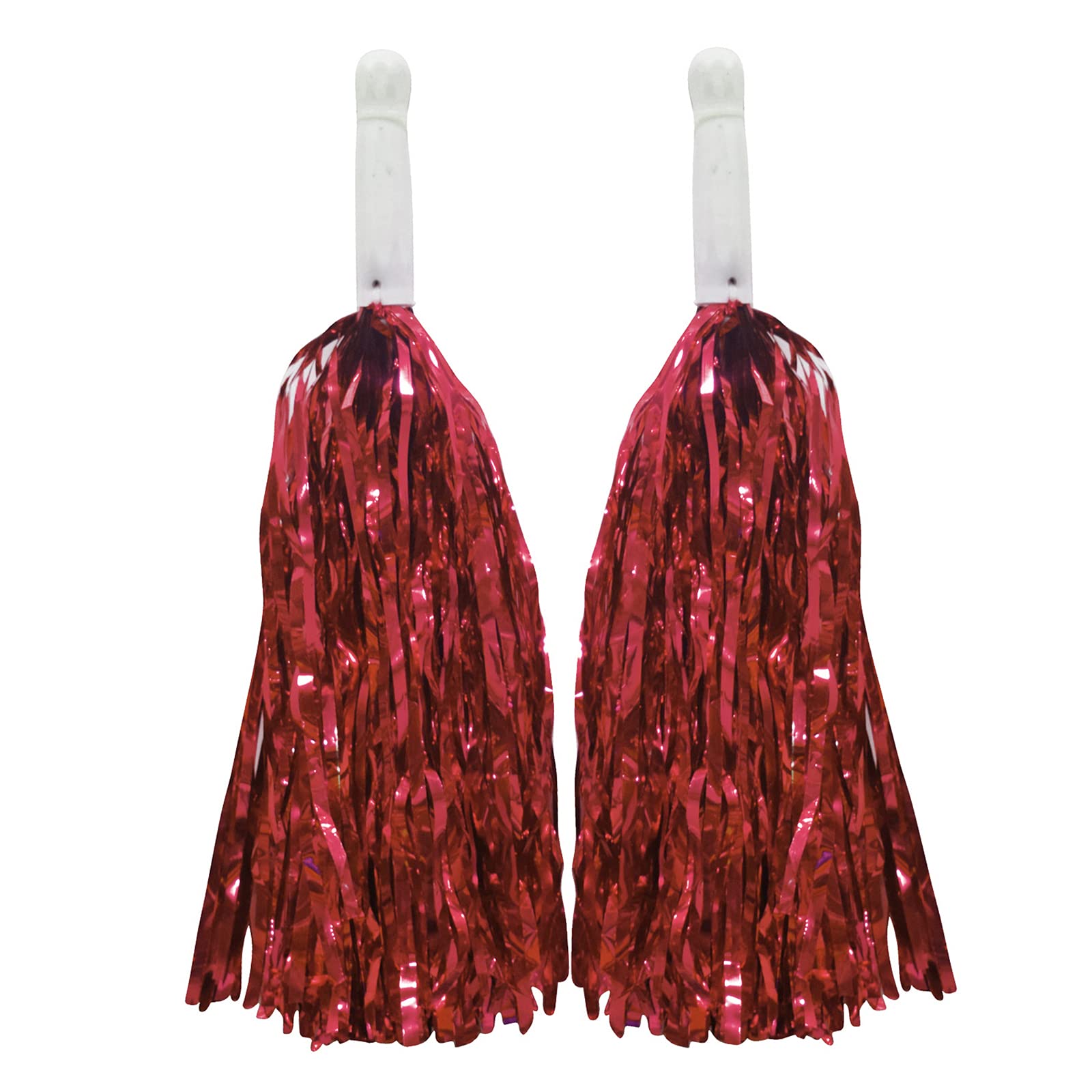 Asian Hobby Crafts Pom Poms for Cheerleading, Celebrations, Festivals, Sport Events, Party Decor, Room Decor Color : Red : Pack of 2 Size :10" Inches