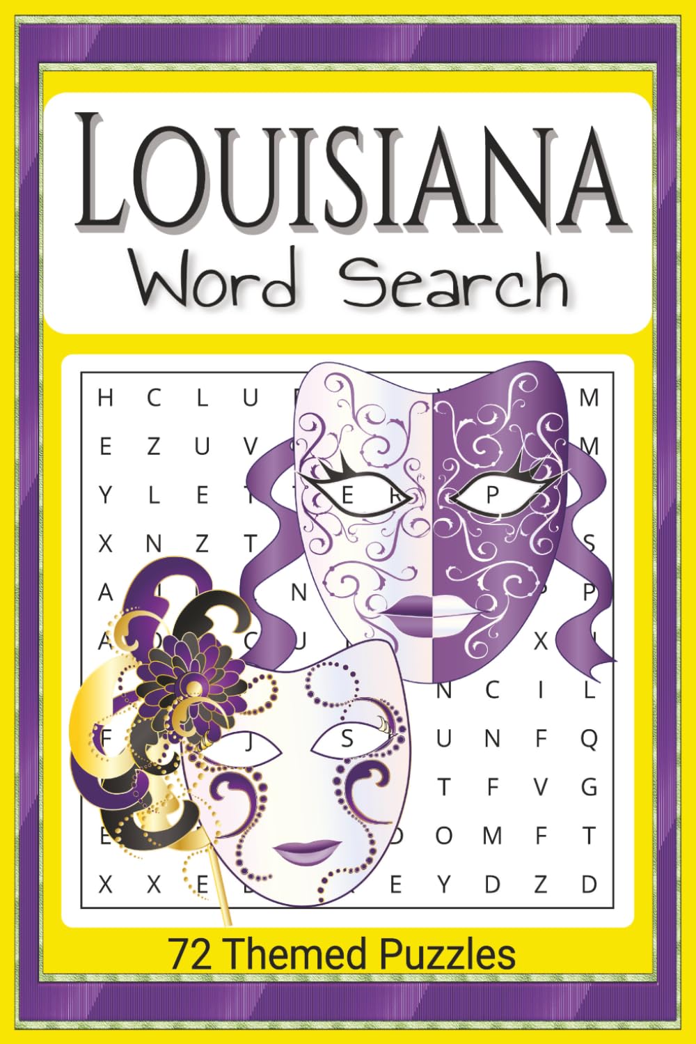 Louisiana Themed Word Search Puzzle Book: Easy To Read Word Find