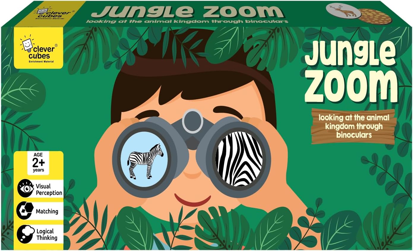 Jungle Zoom | Creative Animal Puzzles | for 2 3 4 Years Girls Boys | Early Learning Educational Game | Sorting Colour Pattern Recognition | Preschool Toddler Activity | Brain Development